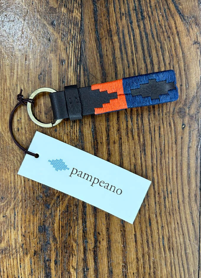 Pampeano|Charro Keyring|Orange & Navy