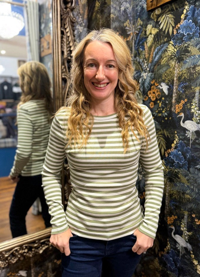 Sophie | Long Sleeve Top | Khaki Green