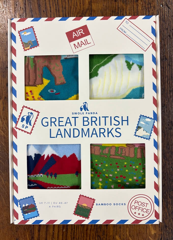 British Landmarks Sock Box | 4 Pairs of Bamboo Socks