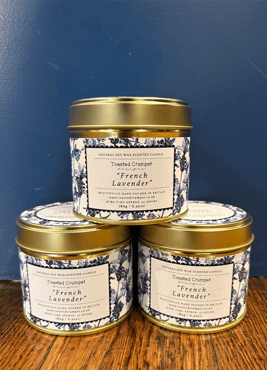 French Lavender Candle in a Matt Gold Tin