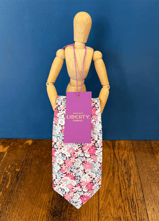 Tie | Libby Pink Cotton | Made with Liberty Fabric
