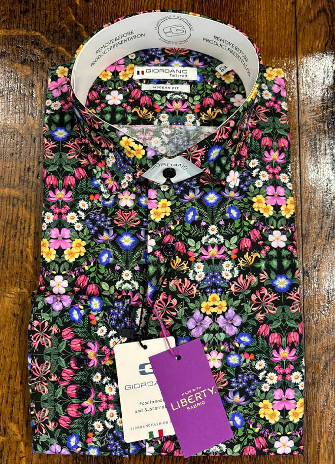 Giordano Shirt |  Multi Flower | Made with Liberty Fabric