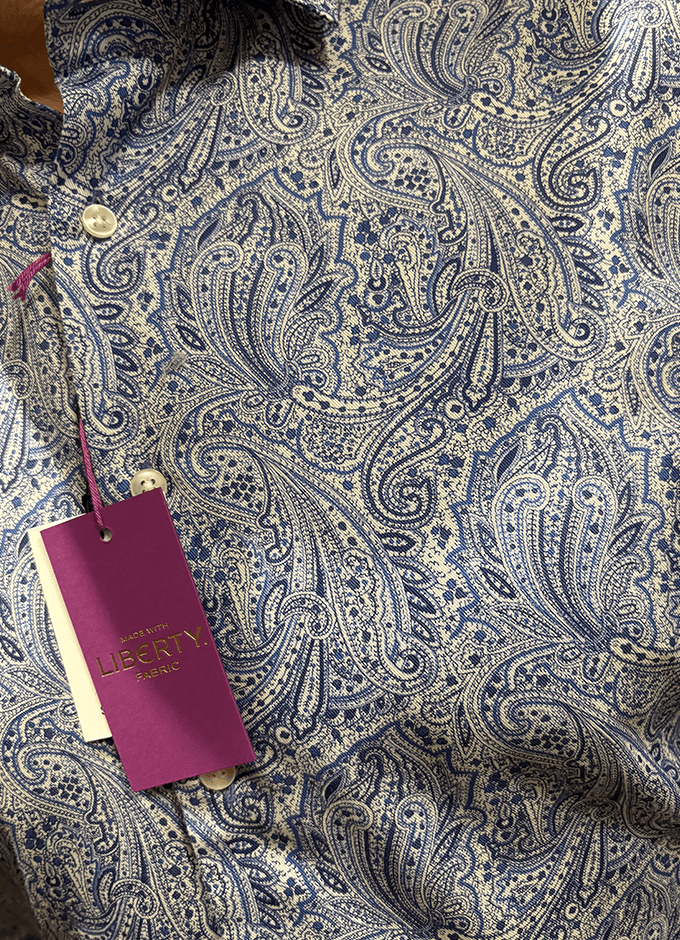 Blue Paisley Shirt | Shaped Fit | Liberty Fabric