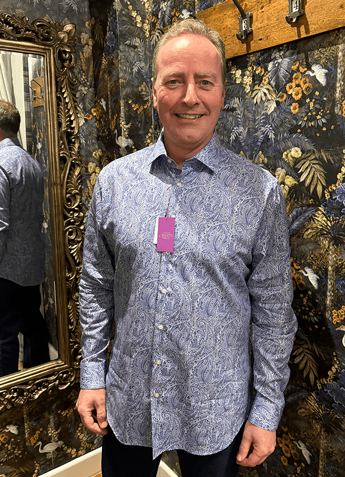 Blue Paisley Shirt | Shaped Fit | Liberty Fabric