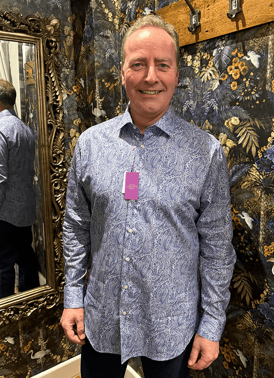 Blue Paisley Shirt | Shaped Fit | Liberty Fabric