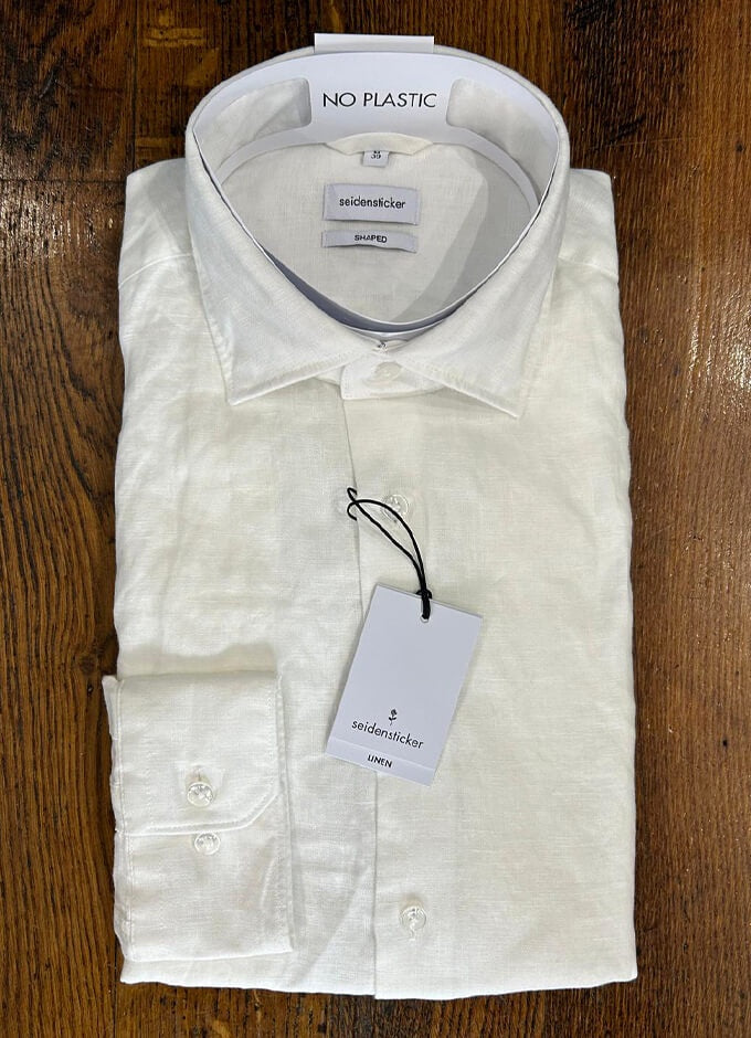 Pure Linen Shirt | Long Sleeve | Off White