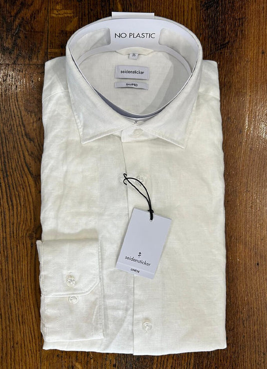 Pure Linen Shirt | Long Sleeve | Off White
