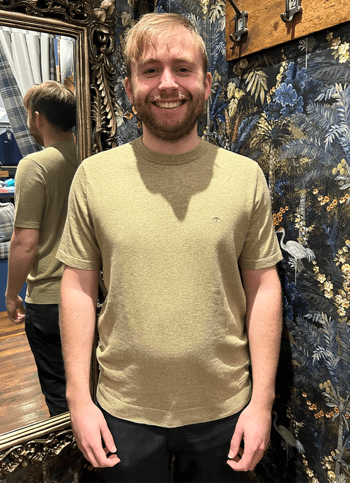 O-Neck T-Shirt Linen & Cotton | Pistachio