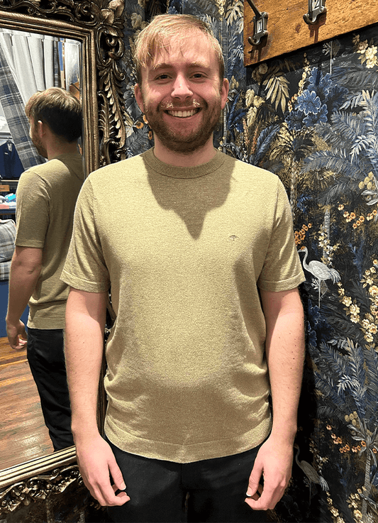 O-Neck T-Shirt Linen & Cotton | Pistachio