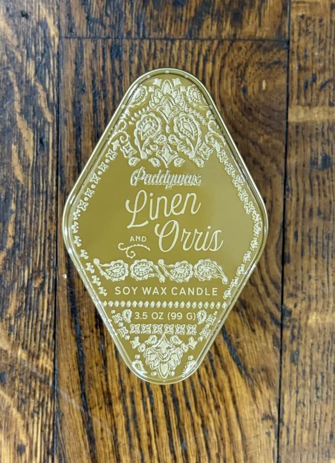 Autumn Candle Tin |Linen & Orris