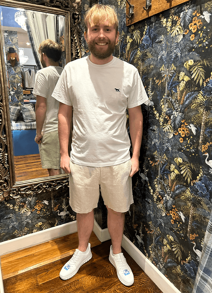 Linen Longbeach Shorts | Oatmeal