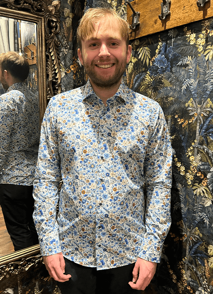 Locarno Long Sleeve Shirt | Blue Floral