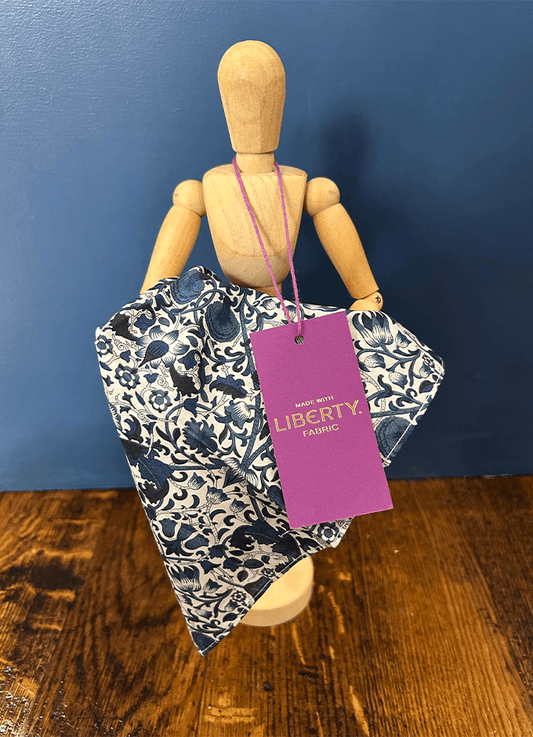 Pocket Square |Lodden Navy | Made with Liberty Fabric