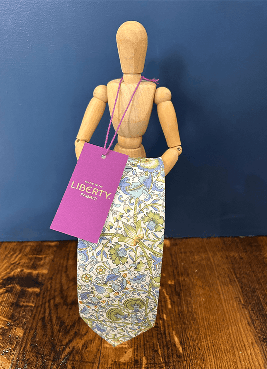 Tie | Lodden Olive Cotton | Made with Liberty Fabric