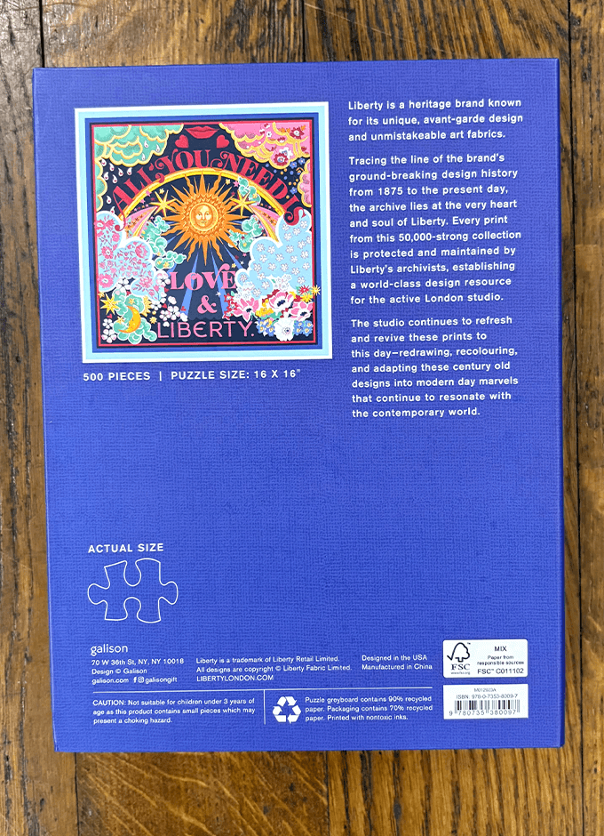 Liberty | All You Need Is Love | 500 Piece Puzzle