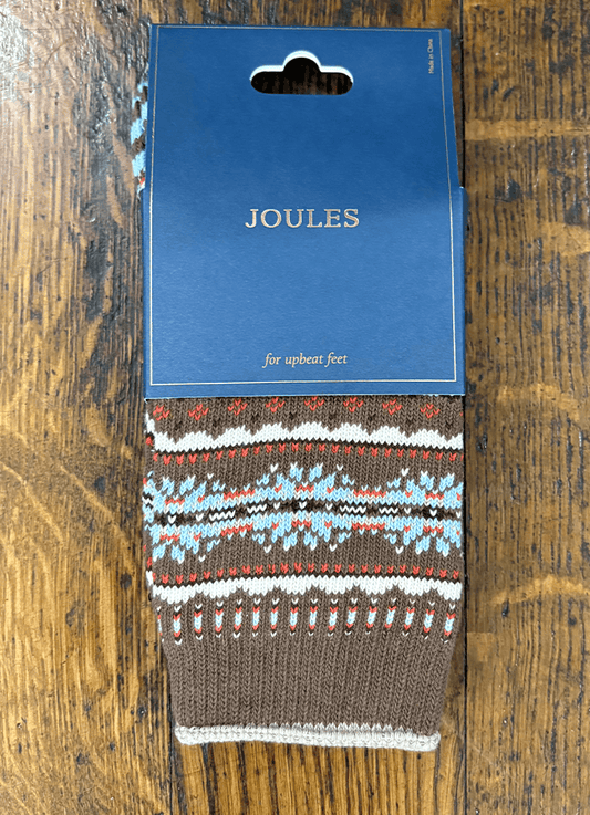 Lucille Chocolate Brown Fair Isle Socks