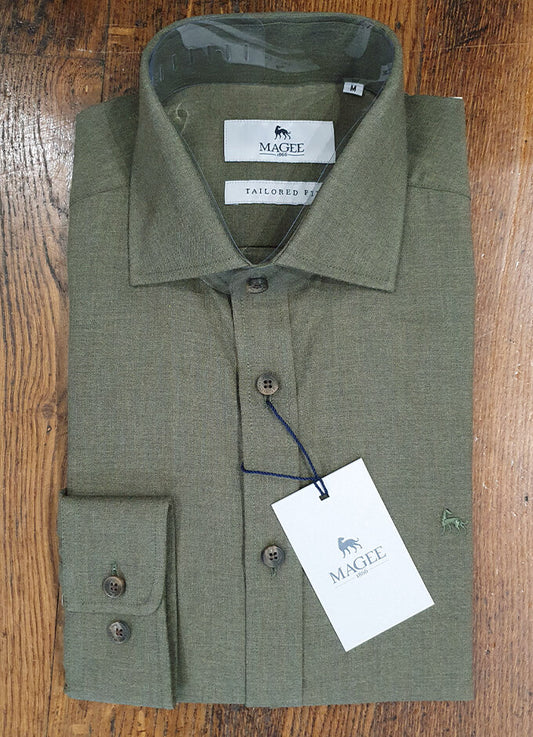 Dunross Cotton Shirt | Olive