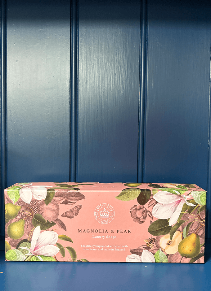 Kew Gardens Magnolia and Pear Triple Soap Gift Box