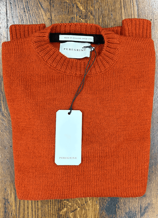 Makers Stitch Crew Neck Jumper | Orange