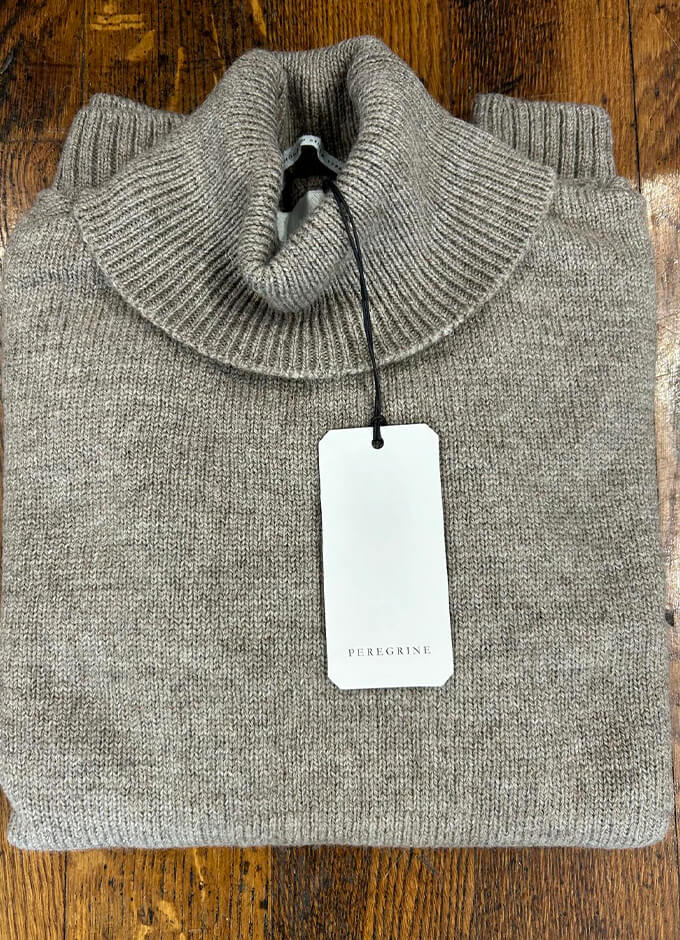 Makers Stitch Polo Neck Jumper | Oak