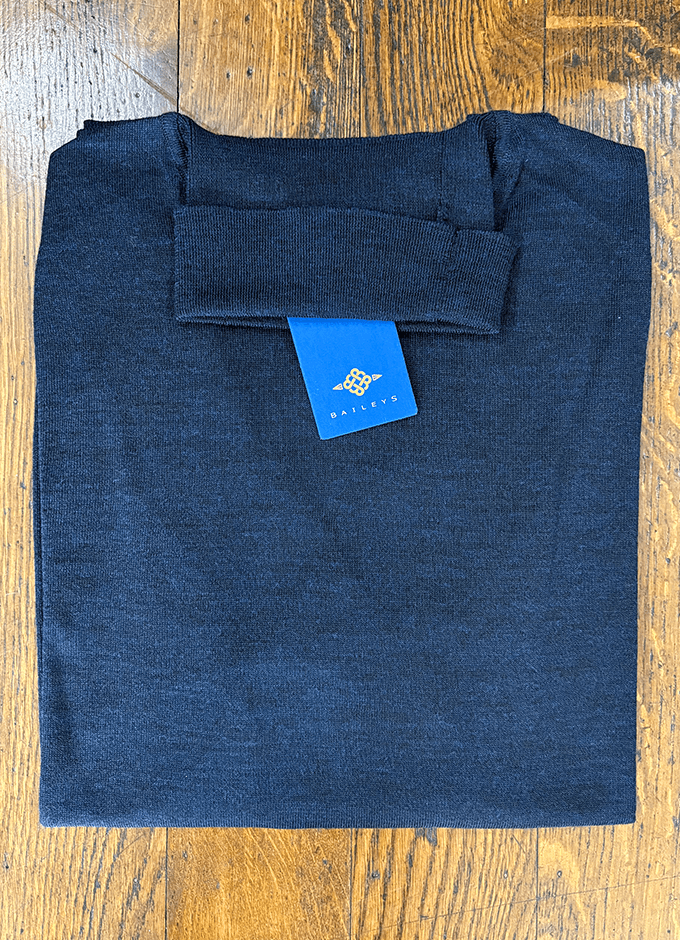 Merino High Neck | Navy