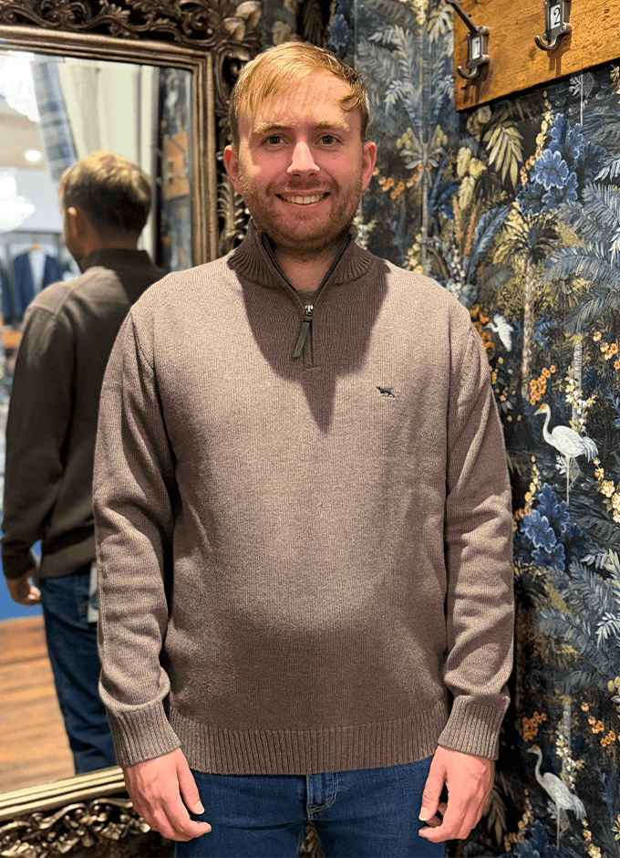 Merrick Bay 1/4 zip | Nutmeg