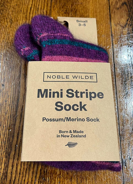 Possum Mini Striped Socks | Twilight