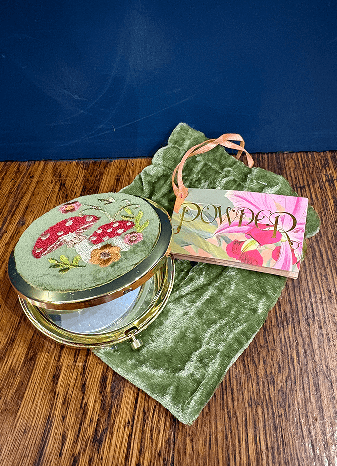 Powder | Toadstools Embroidered Mirror