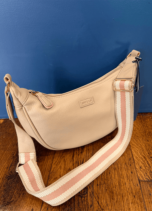 Jade Neutral Half Moon Adjustable Cross-Body Bag