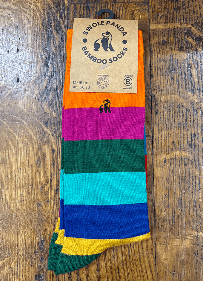 Swole Panda | Block Stripe Multi Socks
