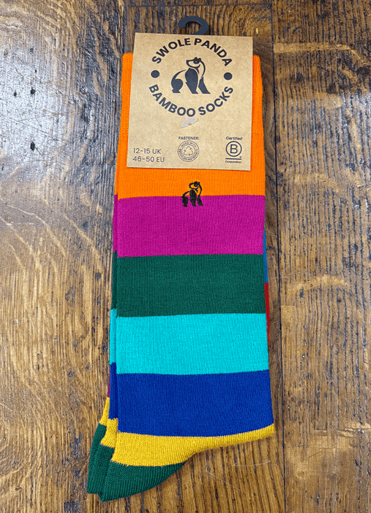 Swole Panda | Block Stripe Multi Socks