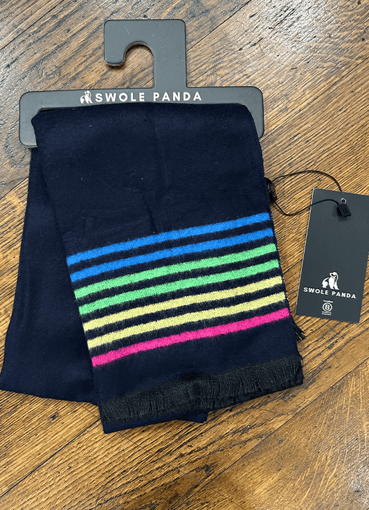 Black Fine Stripe Bamboo Scarf