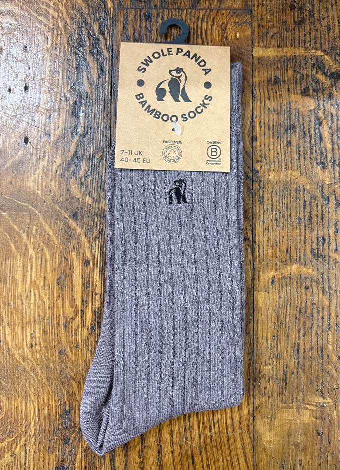 Swole Panda | Mushroom Ribbed Socks
