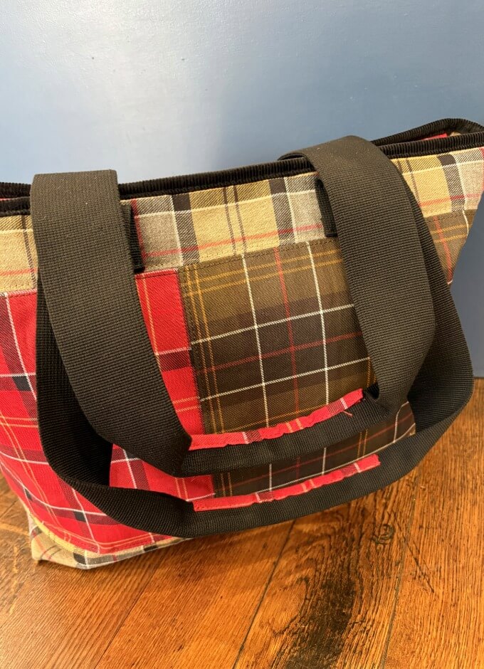 Mya Patchwork Tote Bag | Classic Cardinal