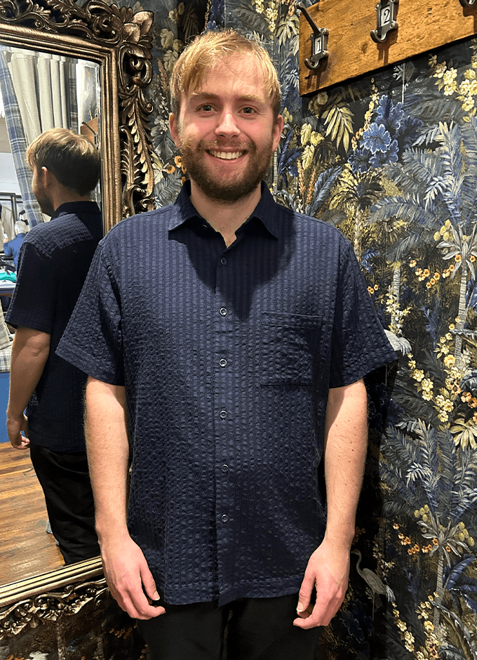 Mystery Creek Short Sleeve Chemise Shirt | Navy