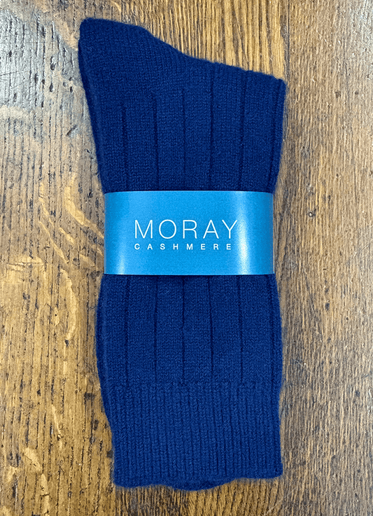 Nichol Pure Cashmere Socks | Navy