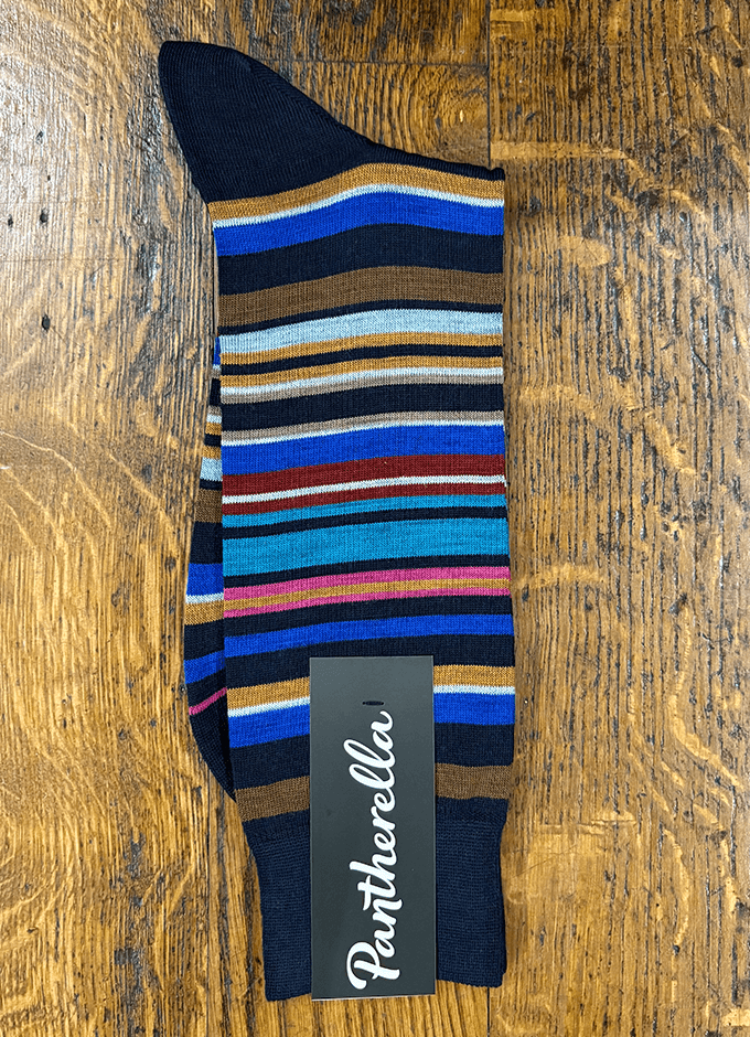 Quakers Multi Striped Socks | Navy