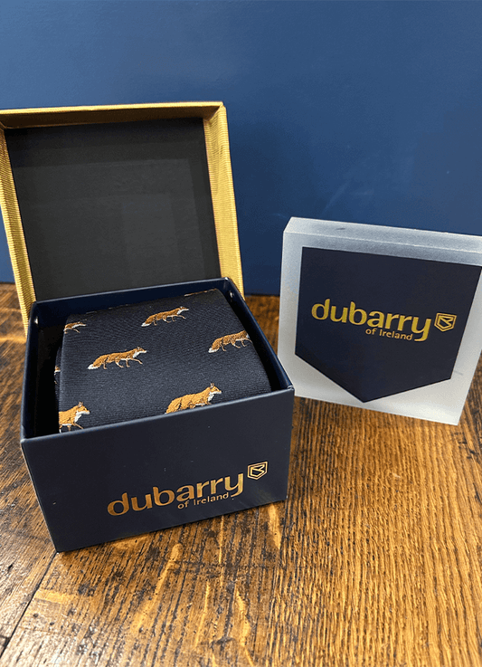 Kavanagh 100% silk woven tie | Navy