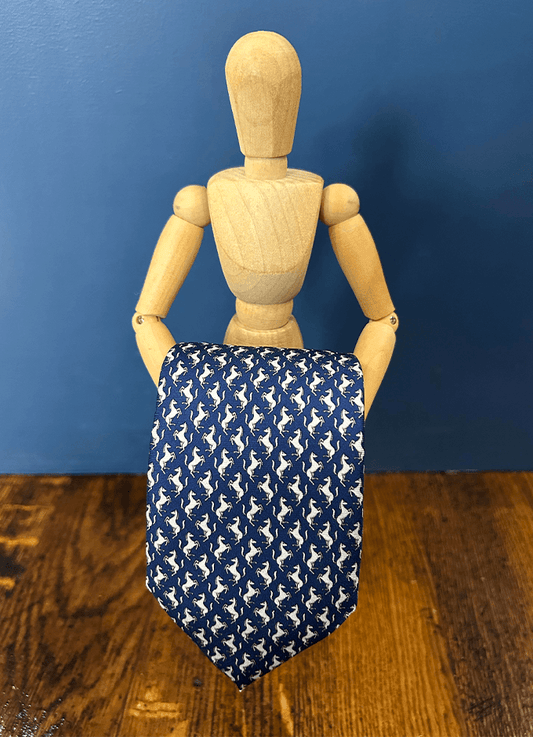 Tie | Soho Silk | Navy Horses