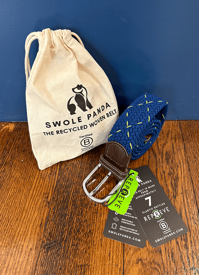 Swole Panda | Navy/Lime Fleck Belt