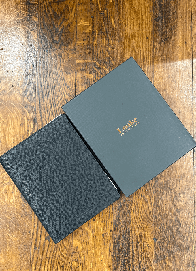 Loake A5 Refillable Notepad & Pen Set | Black