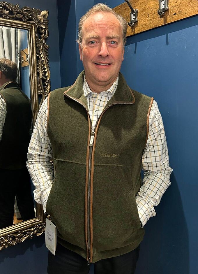 Schoffel | Oakham Fleece Gilet | Dark Olive