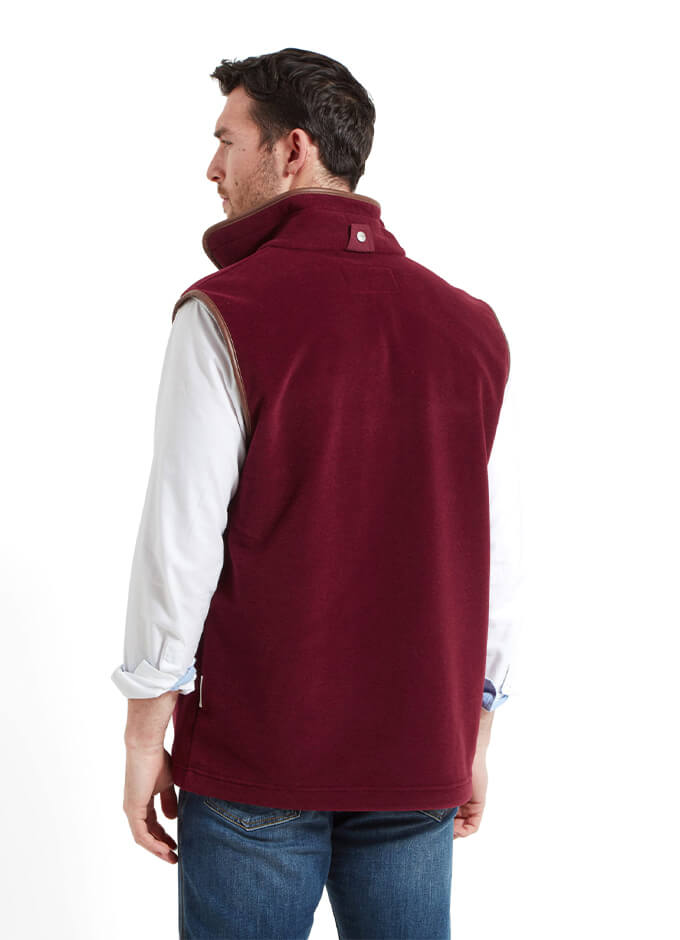 Oakham Fleece Gilet | Claret