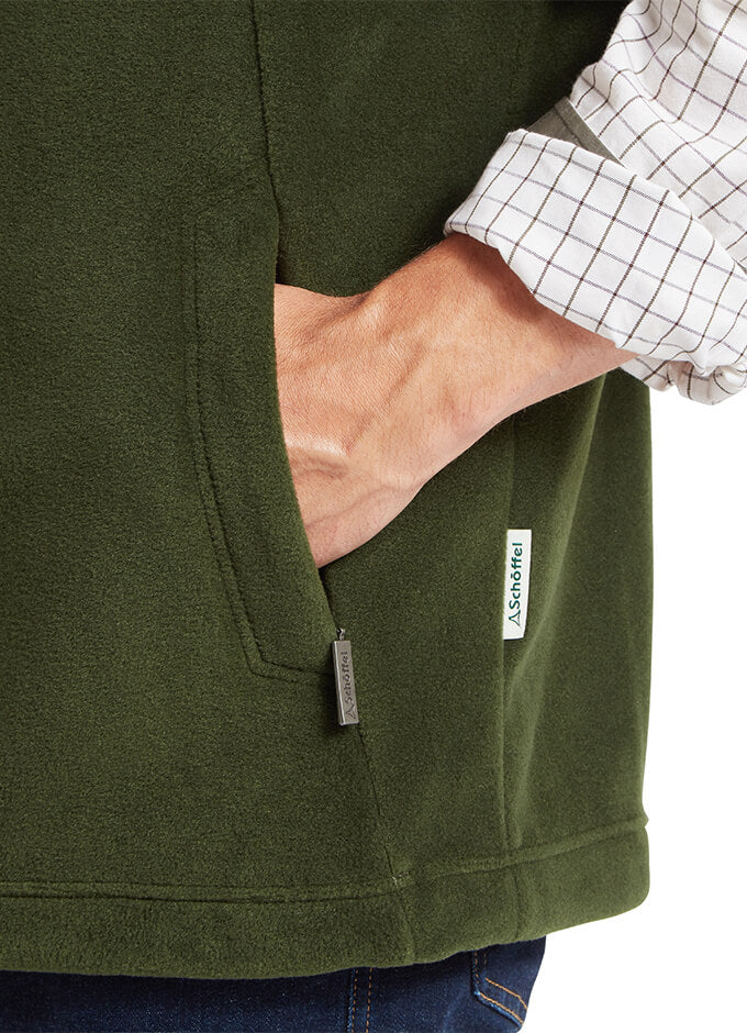 Oakham Fleece Gilet | Dark Olive