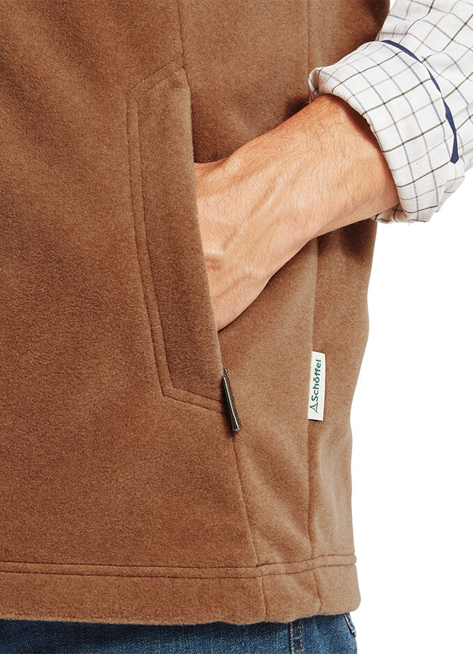 Oakham Fleece Gilet | Toffee