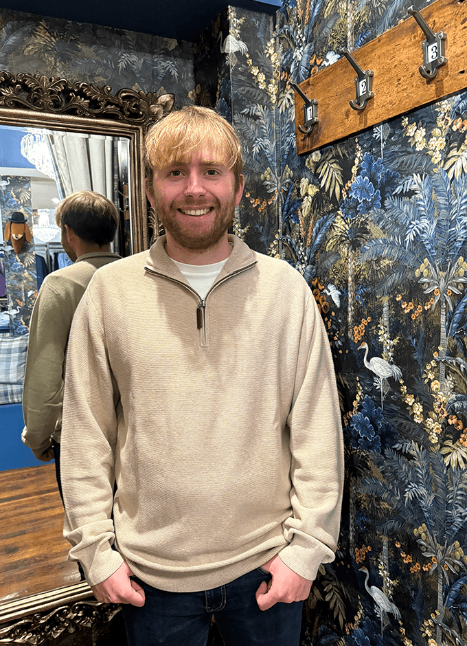 Porthleven Quarter Zip Jumper | Oat