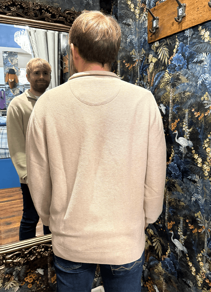 Porthleven Quarter Zip Jumper | Oat