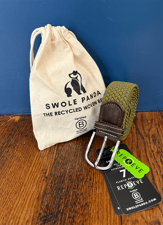 Swole Panda | Olive Green/Blue Fleck Belt