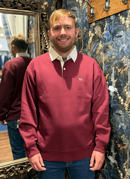 Otago Sweat Rugby Top | Oxblood