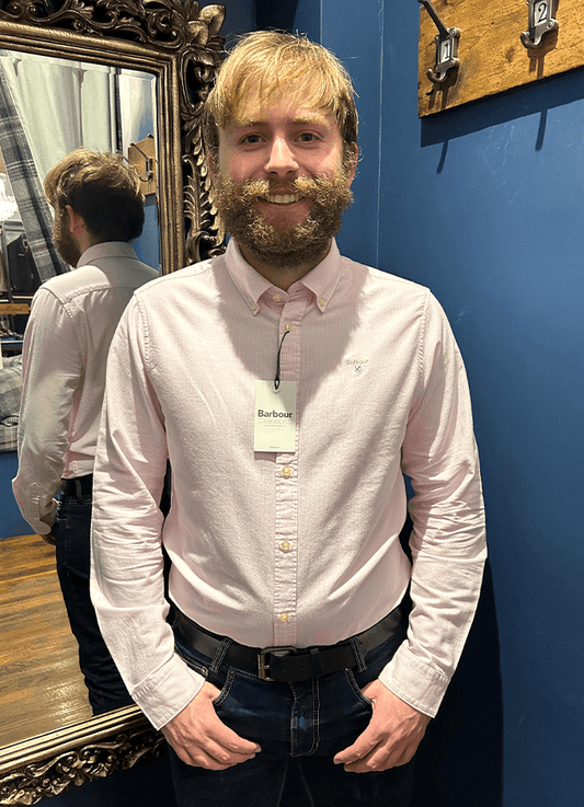 Striped Oxford Tailored Shirt | Classic Pink